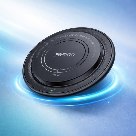 Chargeur Réseau Sans Fil Yesido DS39, 15W, 1.67A, Noir