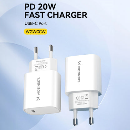 Netlader WZK WGWCCW, 20W, 3A, 1 x USB-C, Wit