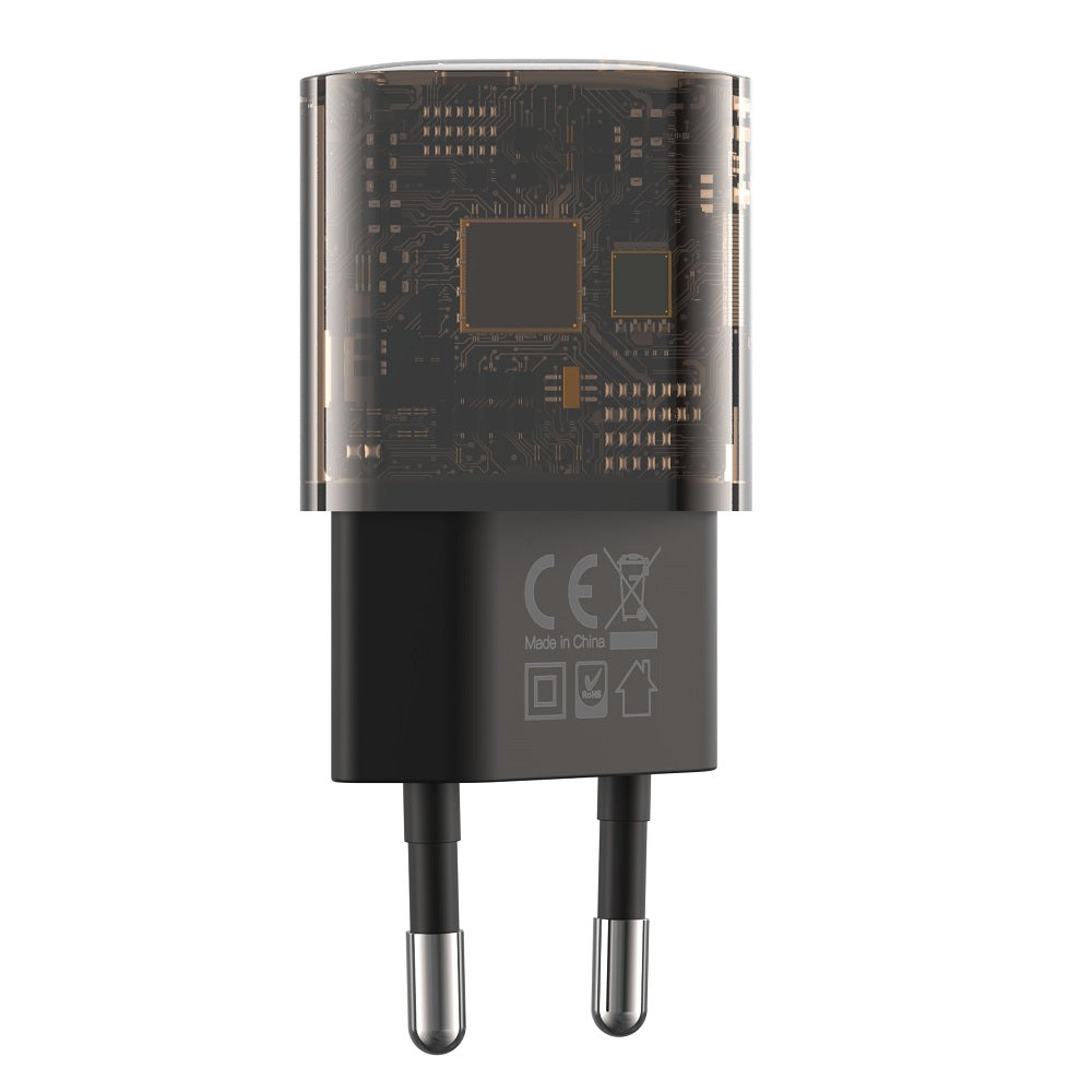 Chargeur Réseau XO Design CE05, 30W, 3A, 1 x USB-A - 1 x USB-C, Marron