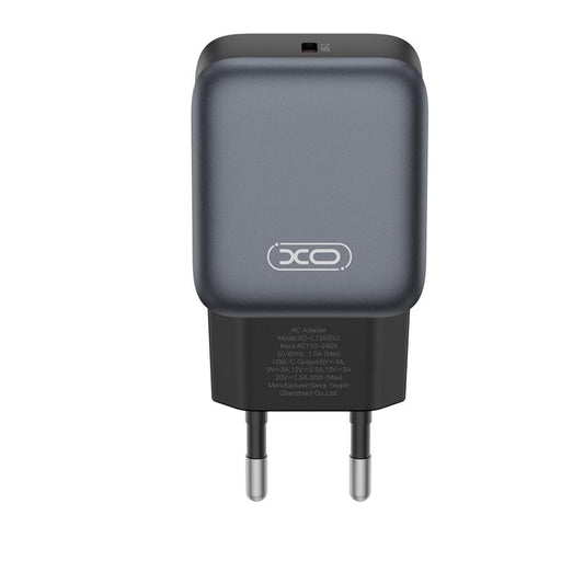 Netzladegerät XO Design L155, 30W, 3A, 1 x USB-C, Schwarz
