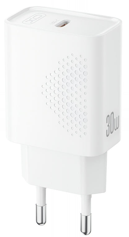 Chargeur Réseau XO Design L162, 30W, 3A, 1 x USB-C, Blanc