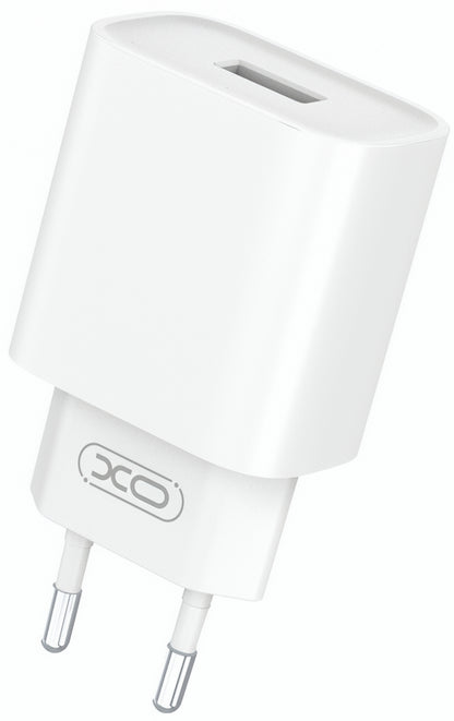 Chargeur Réseau XO Design CE02D, 18W, 3A, 1 x USB-A, Blanc