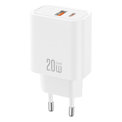 Chargeur Secteur XO Design CE40, 20W, 3A, 1 x USB-A - 1 x USB-C, Blanc