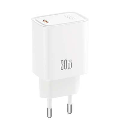 Chargeur secteur XO Design CE53, 30 W, 3 A, 1 x USB-C, blanc