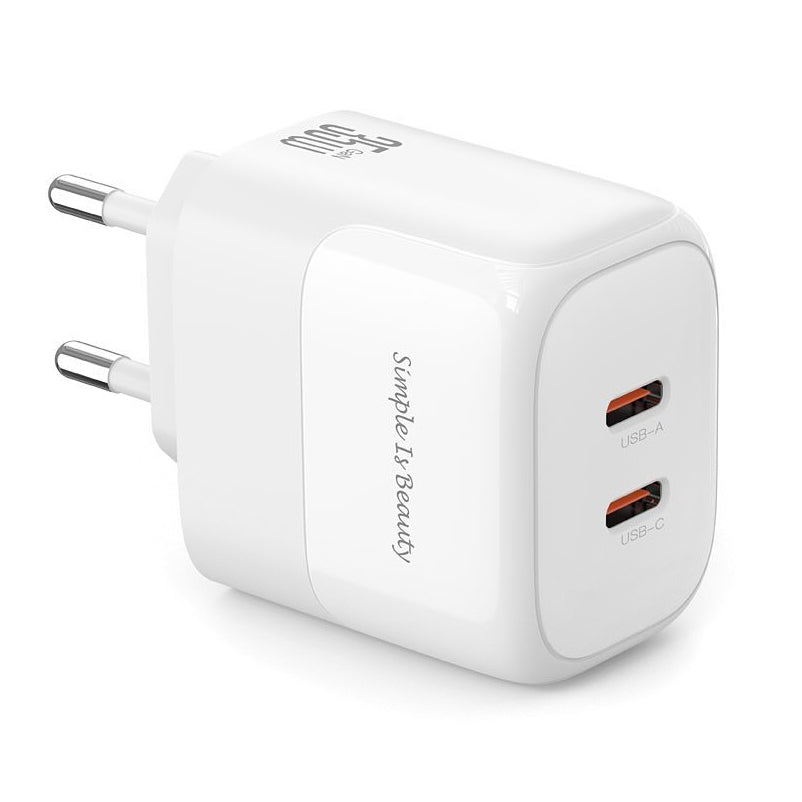 Netwerkoplader XO Design L140, 35W, 3A, 2 x USB-C, Wit 