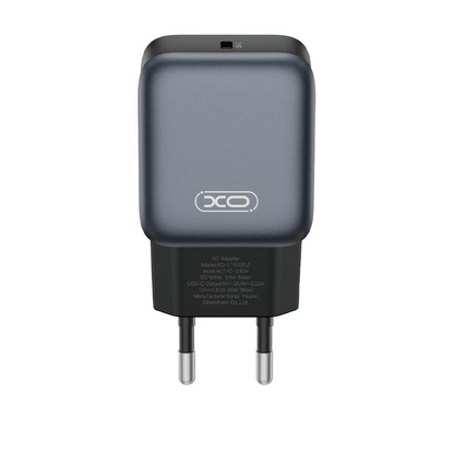 Netzladegerät XO Design L153, 20W, 3A, 1 x USB-C, Schwarz