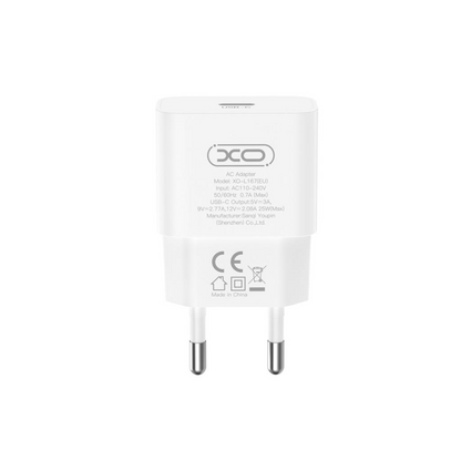 Chargeur Réseau XO Design L167, 25W, 3A, 1 x USB-C, Blanc