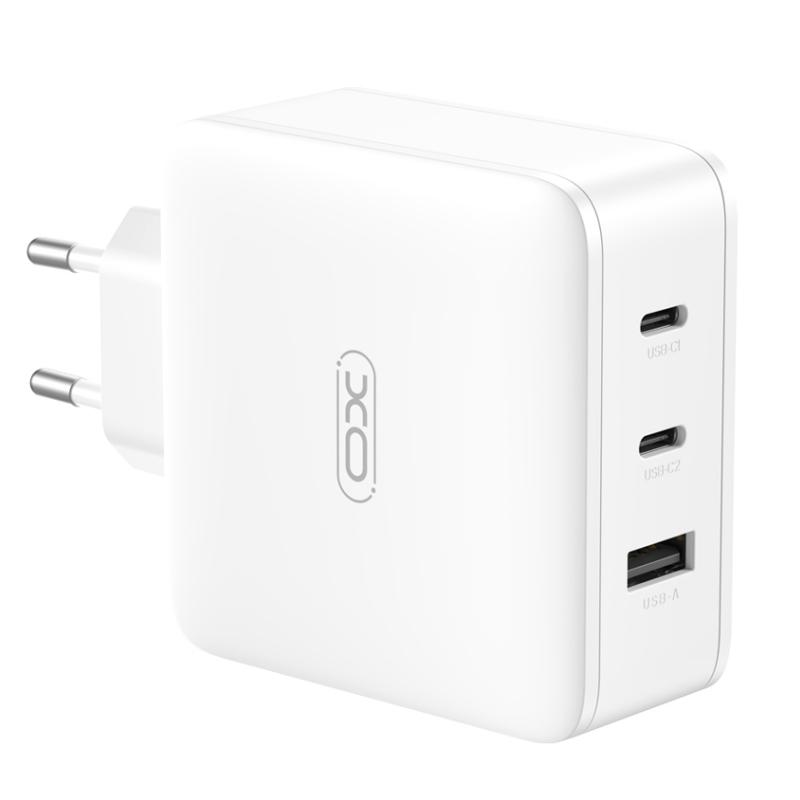 Netzteil XO Design CE14, 100W, 3,25A, 1 x USB-A - 2 x USB-C, Weiß
