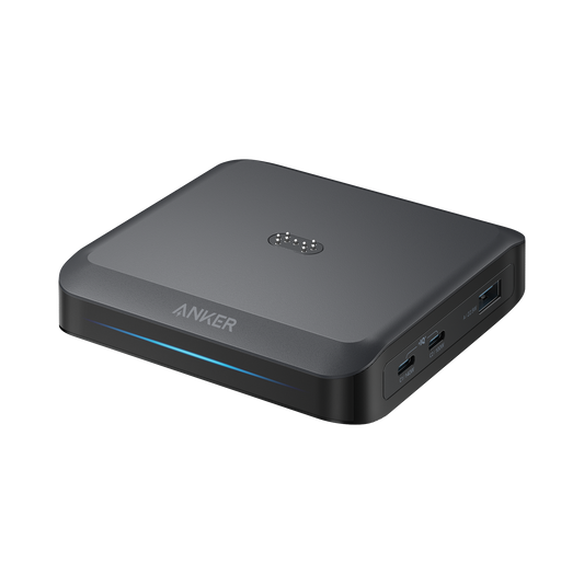 Anker laadstation voor externe Prime batterij, 150W, 5A, 1 x Pogo Pin - 1 x USB-A - 2 x USB-C, Zwart A1903G11