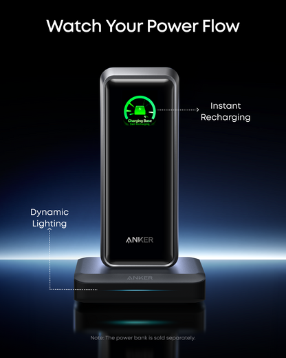 Anker Ladestation für externe Prime Batterie, 150W, 5A, 1 x Pogo Pin - 1 x USB-A - 2 x USB-C, Schwarz A1903G11