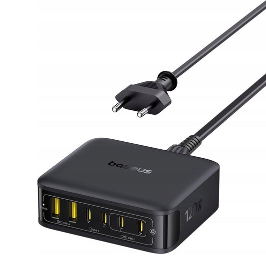 Baseus EnerFill FH21 Oplaadstation, 120W, 3.25A, 2 x USB-A - 4 x USB-C, Zwart E0120T00