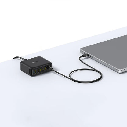 Baseus EnerFill FH21 Oplaadstation, 120W, 3.25A, 2 x USB-A - 4 x USB-C, Zwart E0120T00