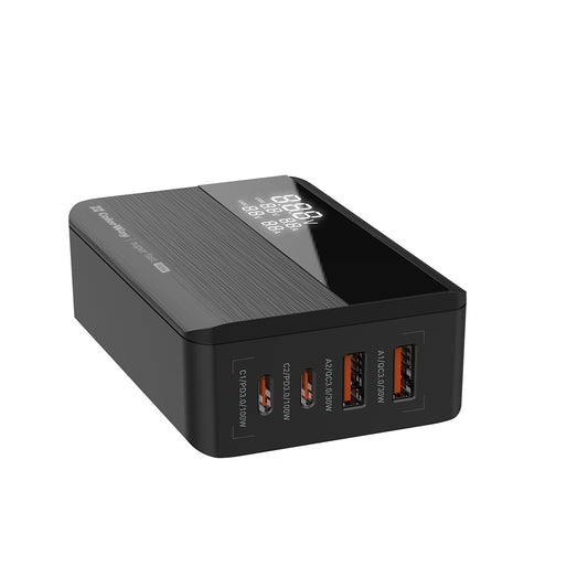 Oplader Station ColorWay Display, 100W, 5A, 2 x USB-A - 2 x USB-C, Zwart