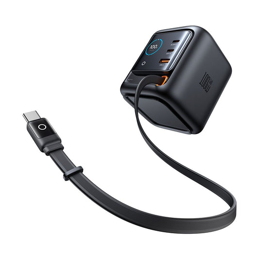 Chargeur station avec câble USB-C Mcdodo FreeGo CH-1391 Display, 100W, 5A, 1 x USB-A - 2 x USB-C, Noir
