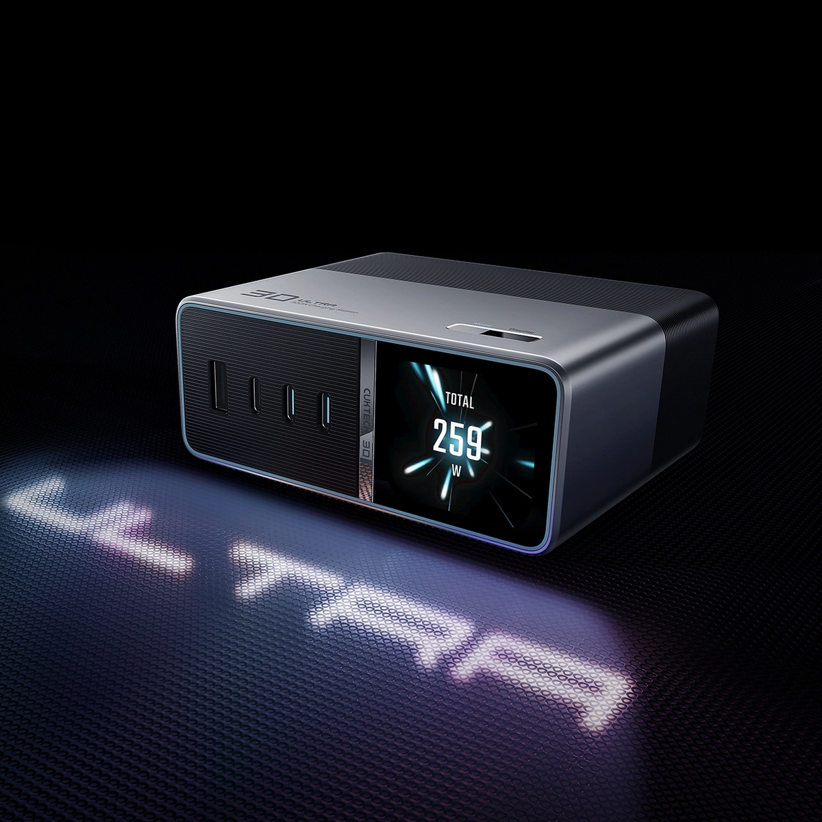 Ladegerät Station Cuktech TA3005U, 300W, 1 x DC - 1 x USB-A - 3 x USB-C, Grau