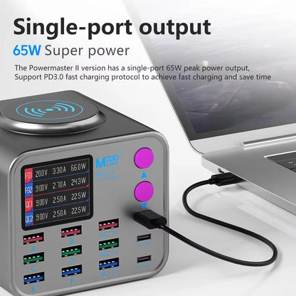 Ladestation MaAnt DianBa No.2 QI, 300W, 3A, 3 x USB-C - 9 x USB-A, Grau