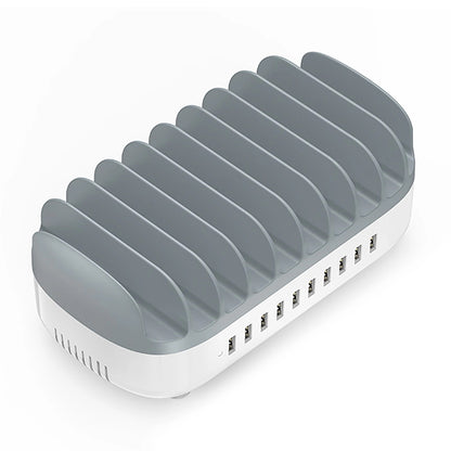 Orico DUK-10P-V1 Oplaadstation, 120W, 2.4A, 10 x USB-A, Wit