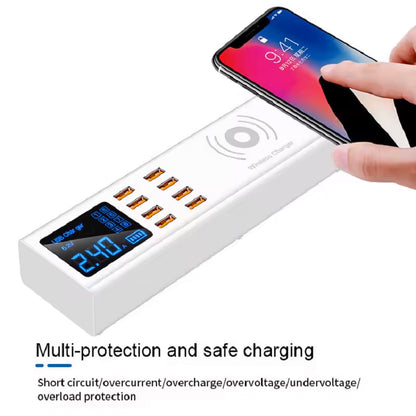 Sunshine SS-309WD QI Charging Station, 40W, 2.4A, 8 x USB-A, White