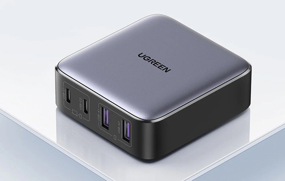 Chargeur Station UGREEN CD327 Nexode, 65W, 3.25A, 2 x USB-A - 2 x USB-C, Noir