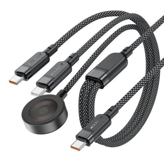 Acefast 4in1 Wireless-Ladegerät für Apple Watch Series, USB-C, Schwarz