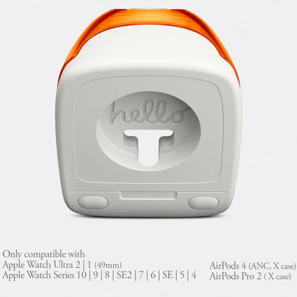 Spigen C1 Classic Houder voor Draadloze Apple Watch Series Oplader, Oranje