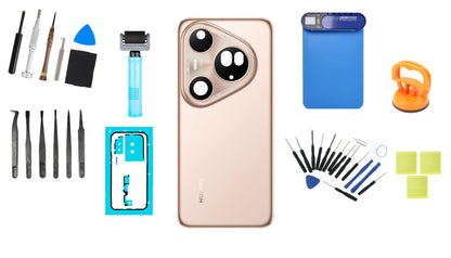 Kit Batterijkap Huawei Pura 80 Ultra Prestige Gold Service Pack en Toegewijde Service-instrumenten