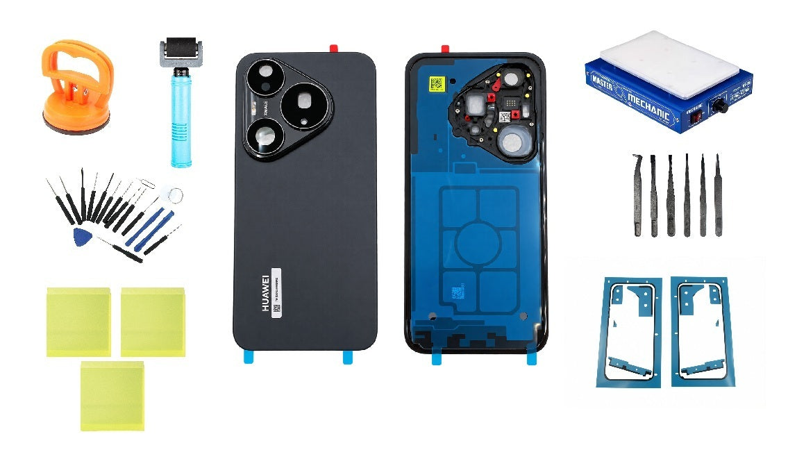 Huawei Pura 90s Pro Mulberry Black Service Pack-batterijklepkit en speciaal servicegereedschap