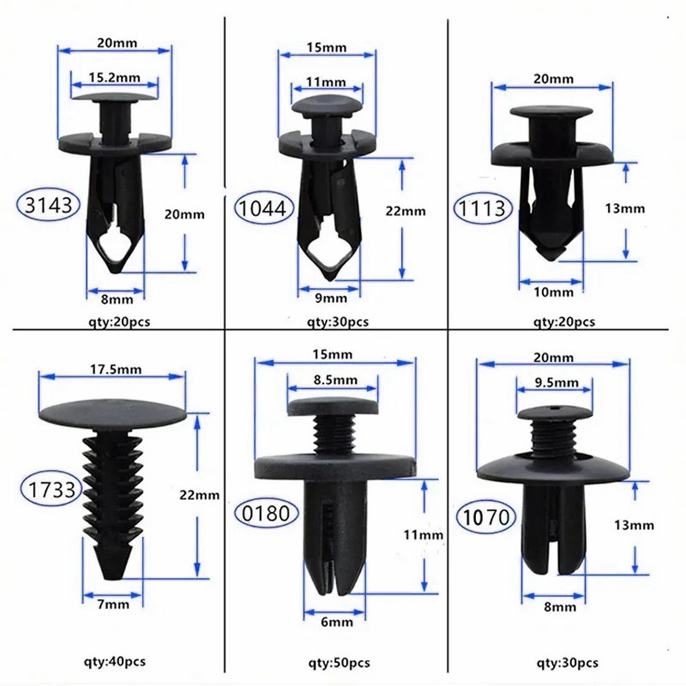 OEM Auto Clips / Klemmen Set, 190in1