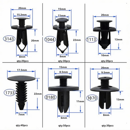 OEM Auto Clips / Klemmen Set, 190in1