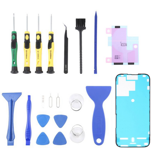 Kit de réparation Jiafa JF-8182 pour remplacement de batterie Apple iPhone 15 Pro, 21 en 1