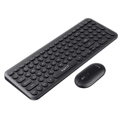 Kit Clavier et Souris Sans Fil HAVIT, Noir