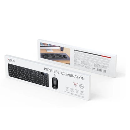 Draadloze Toetsenbord en Muis Set Yesido KB42, Zwart