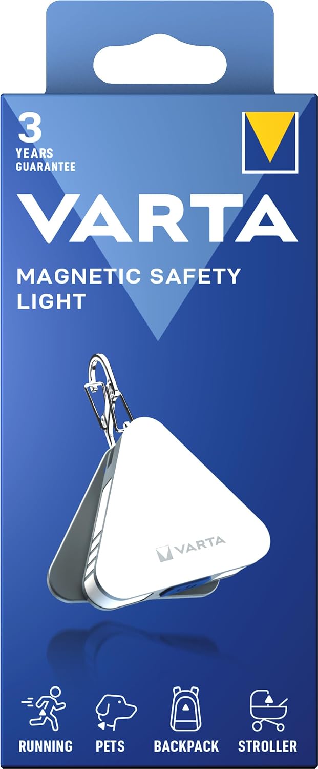 Varta Magnetic Safety Light LED Schlüsselanhängerlampe, 25lm, Silberfarben