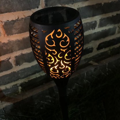 Forever Solarleuchte, 96 LED, 2800K, IP65, Schwarz