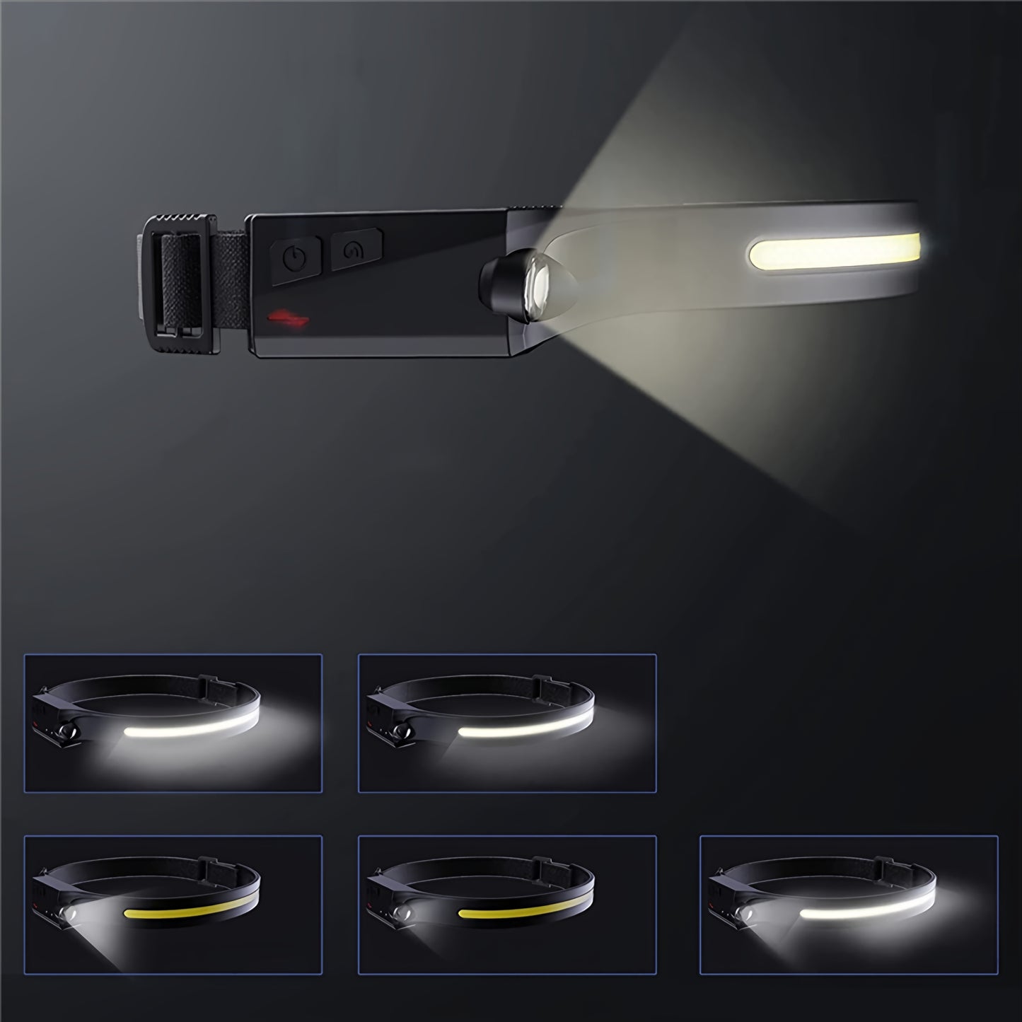 Lampe Frontale LED WZK WLC-1200, 350lm, IPX4