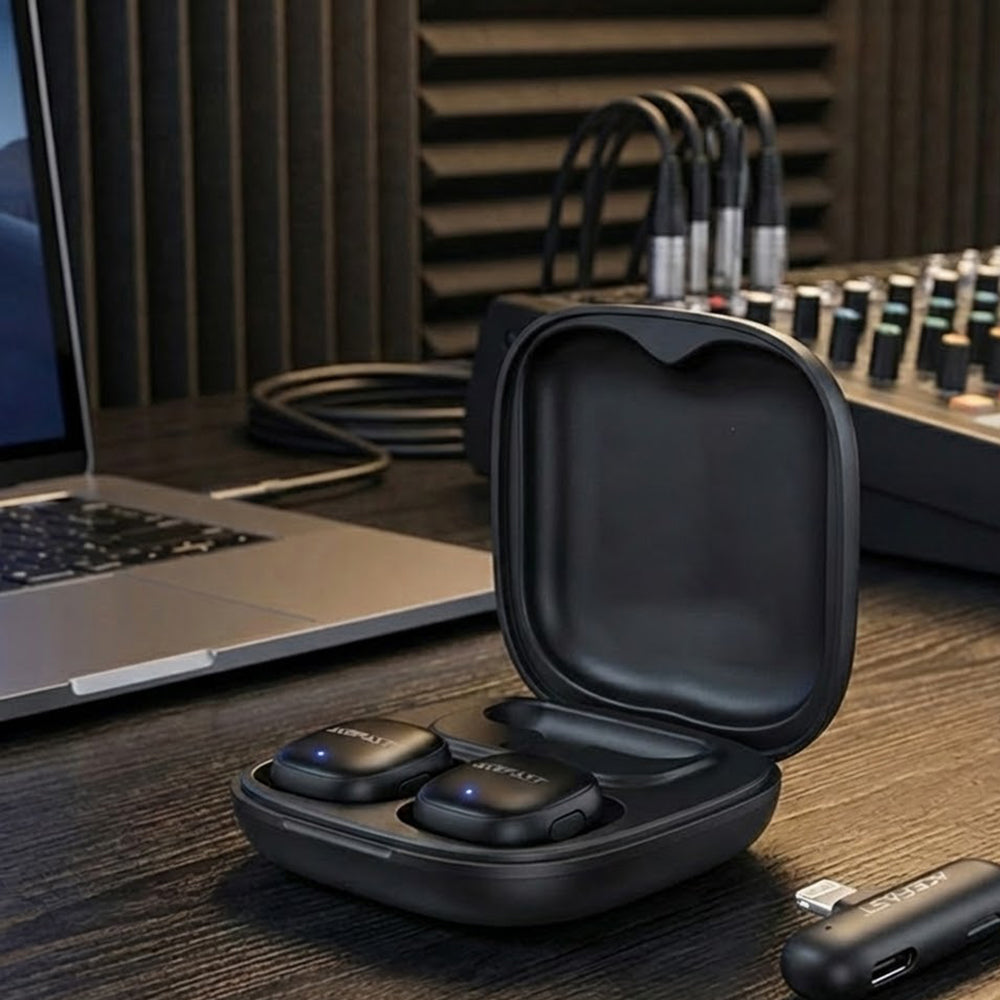 Lavallière Acefast R1, Lightning, Set 2 pièces, Noire