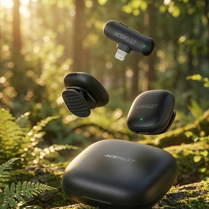 Lavallière Acefast R1, Lightning, Set 2 pièces, Noire