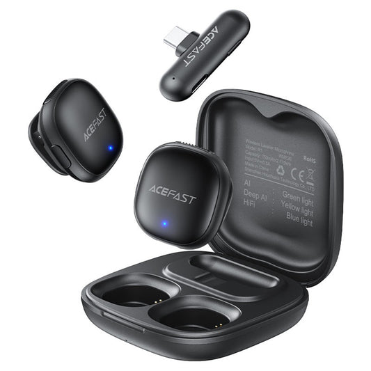 Lavallière Acefast R1, USB-C, Set 2 pièces, Noire