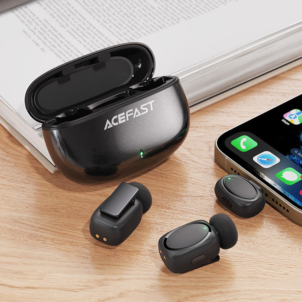 Lavallière Acefast R2, USB-C, Set 2 pièces, Noire