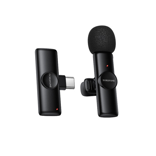 Microphone lavalier Borofone BFK16 Winner, USB-C, Noir