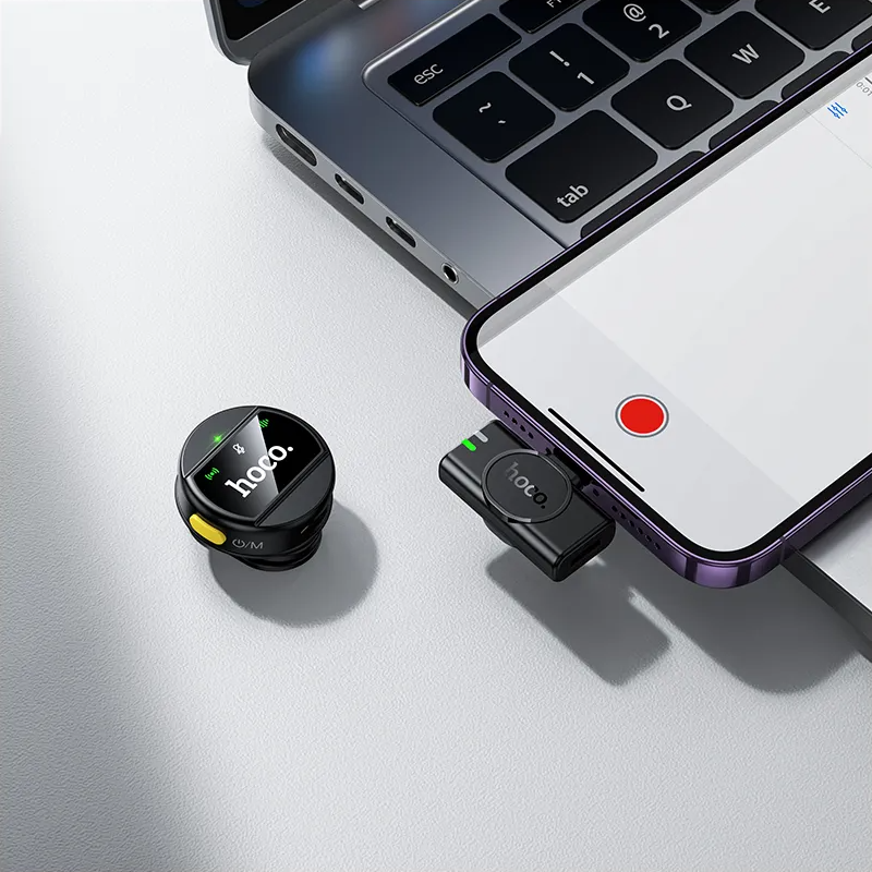 Lavaliermikrofon HOCO L21, Lightning, Schwarz