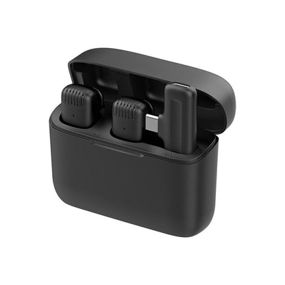 Techsuit LW4 Lavalier, USB-C, Set van 2 stuks, Zwart