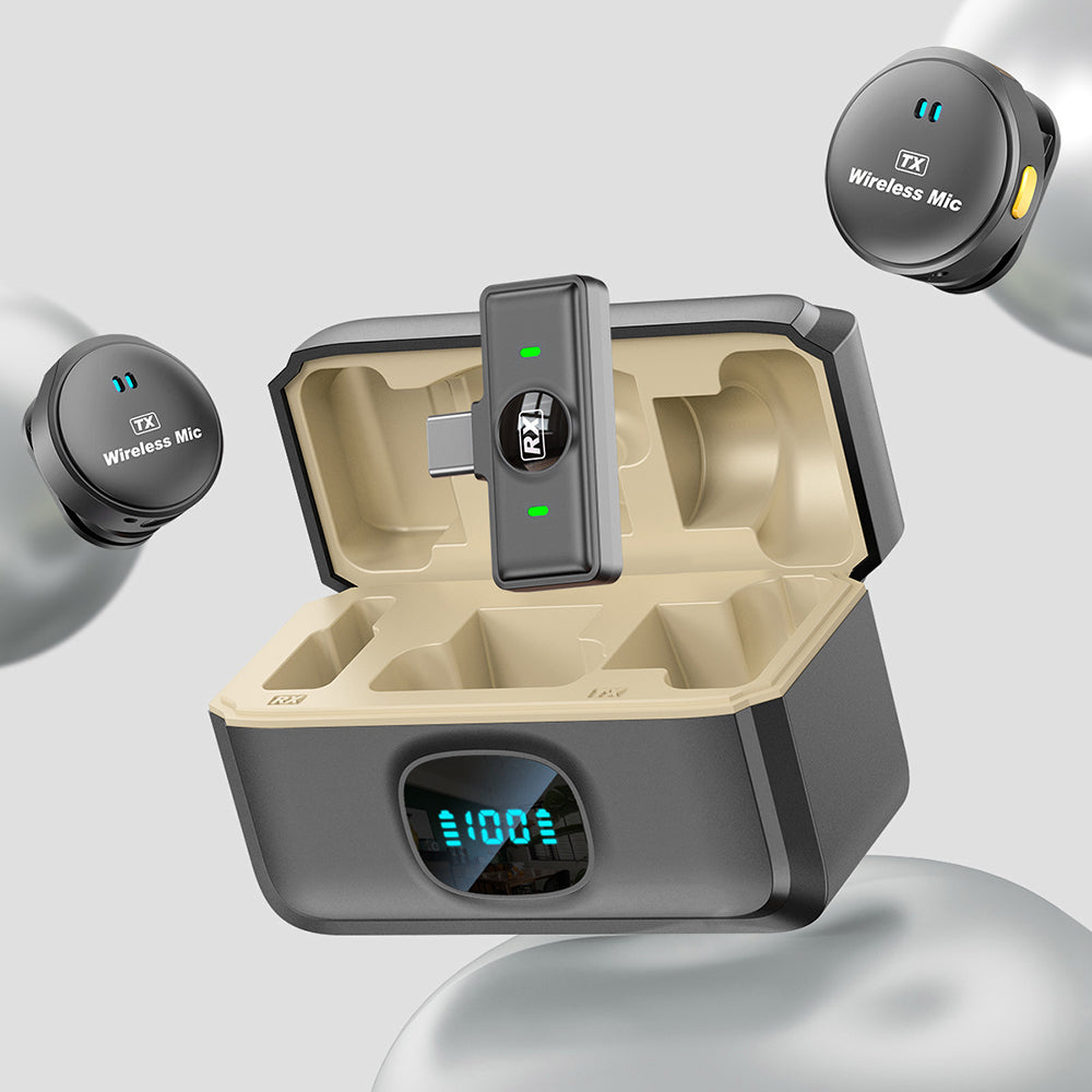 Lavalier Techsuit LW5, USB-C, Set 2 pièces, Noir