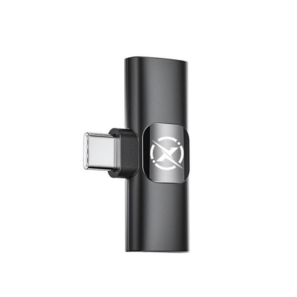 Lavaliermikrofon XO Design MC13, USB-C / Lightning, Schwarz