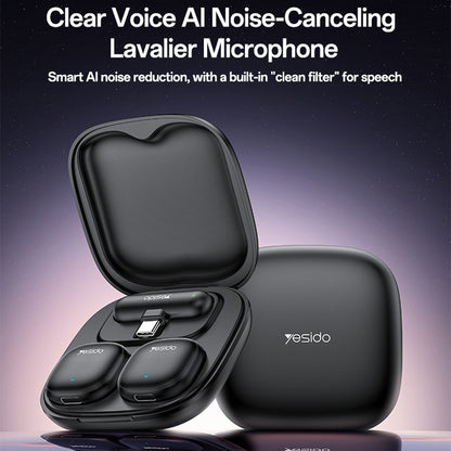 Lavallière Yesido KR20, Lightning, Set 2 pièces, Noire