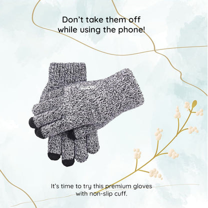 Winter-Touchscreen-Handschuhe Iwarm ST0018, Größe 23cm, Grau