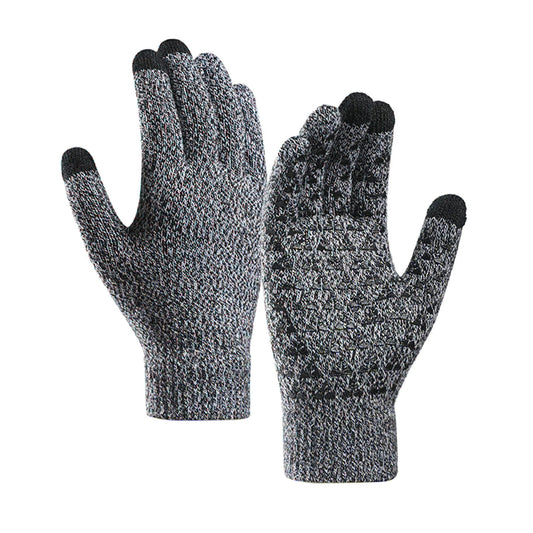 Touchscreen Winterhandschoenen Iwarm ST0018, Maat 23cm, Zwart Grijs