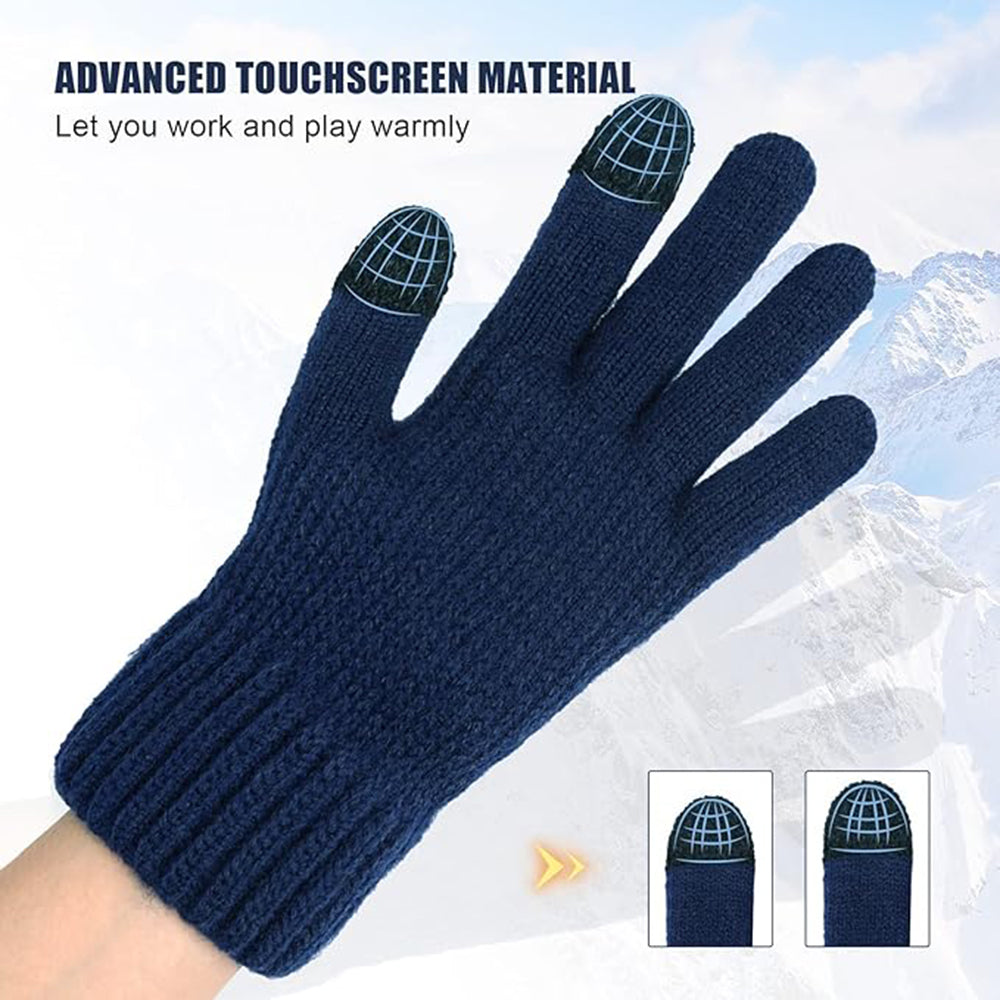 Gants d'Hiver Tactiles Unisex Techsuit ST0012, Taille 22cm, Gris Clair