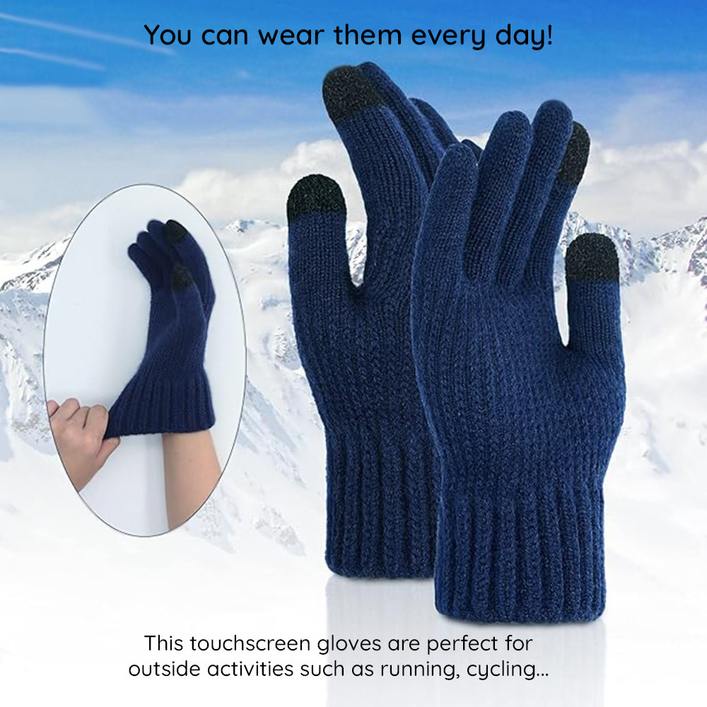 Gants d'Hiver Tactiles Unisex Techsuit ST0012, Taille 22cm, Gris Clair