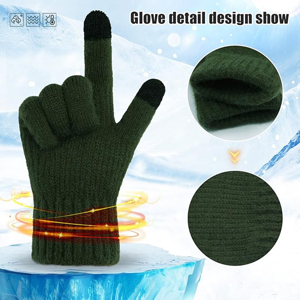 Gants d'Hiver Tactiles Unisexes Techsuit ST0012, Taille 22cm, Marron